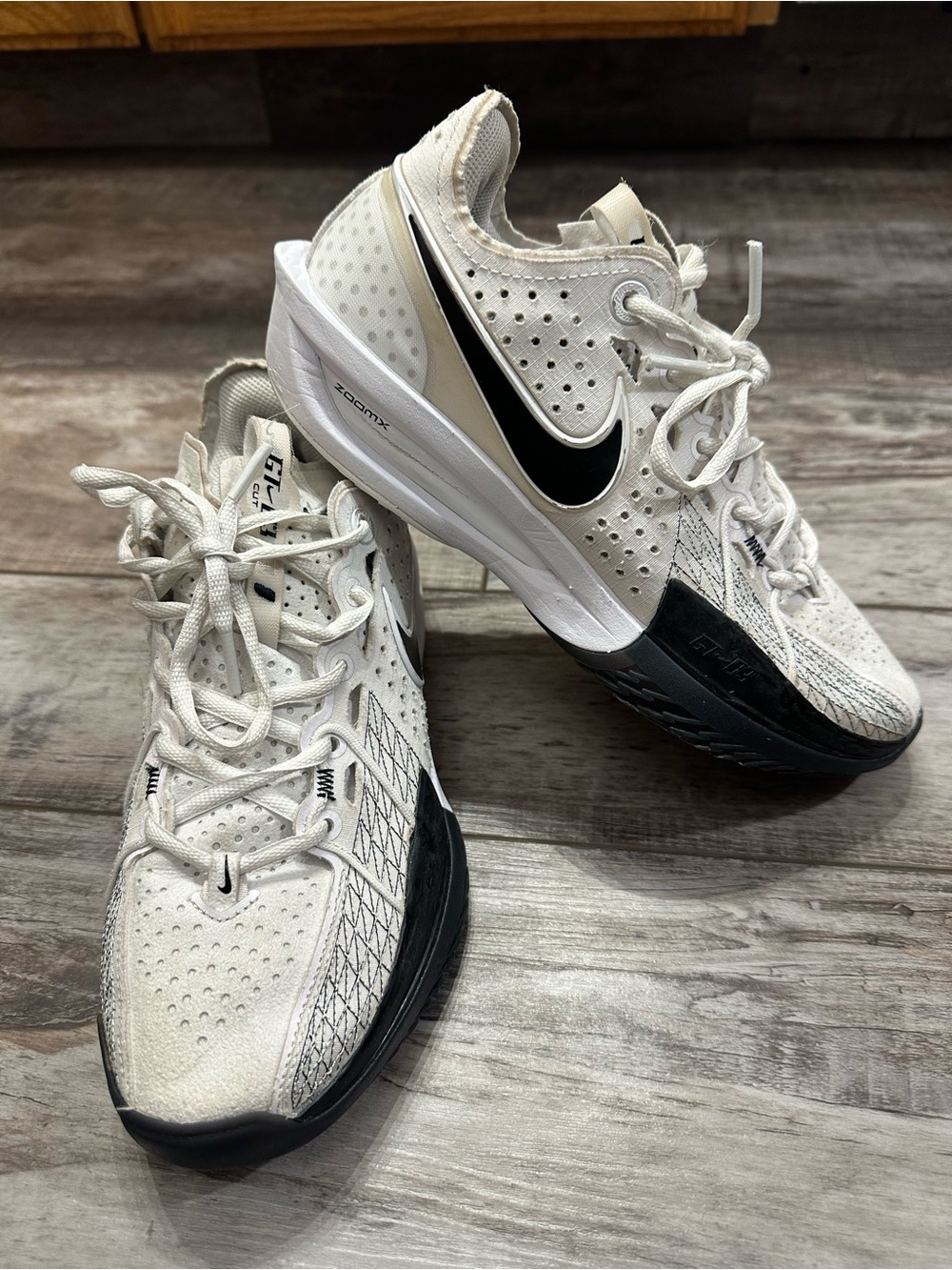 Nike Men’s White and Black Athletic Training Shoes